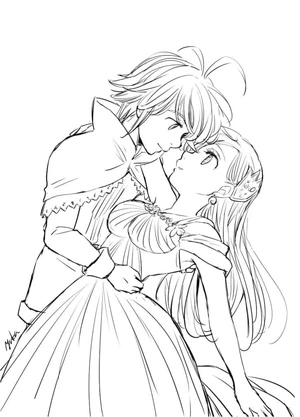 Melodias and Elizabeth - Rewrite the name for a coloring page: Melodias and Elizabeth Coloring Page
