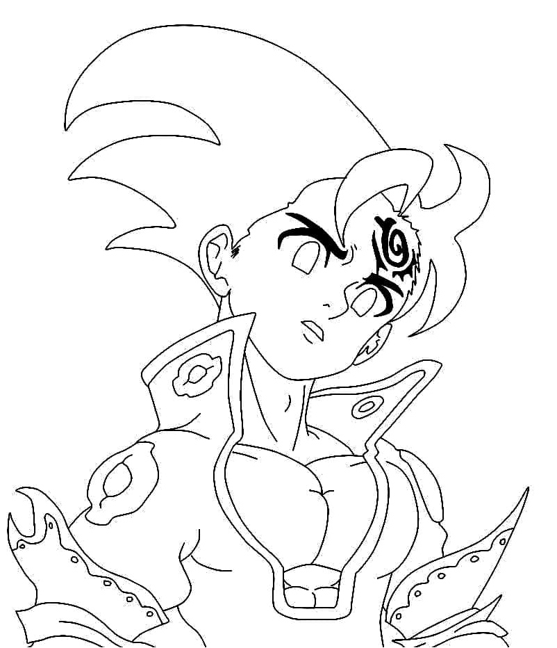 Zeldris from the Seven Deadly Sins anime, avoid referring to it as Zeldris in Anime Seven Deadly Sins. Coloring Page