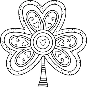 Cool Clover Coloring Page