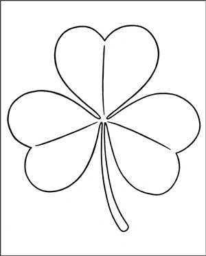 Incredible Clover Coloring Page