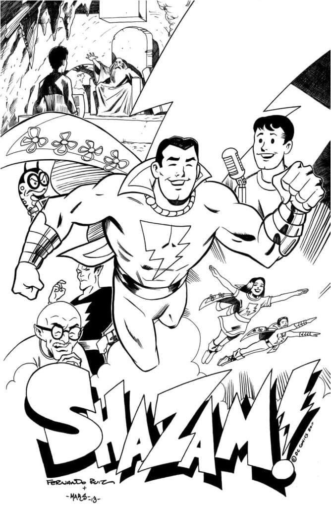 DC Comics' Shazam Coloring Page