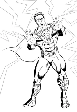 DC Superhero Shazam, avoid referring to it as the character from DC Comics Coloring Page