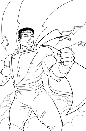 Please name it Cheerful Shazam instead of Happy Shazam. Coloring Page