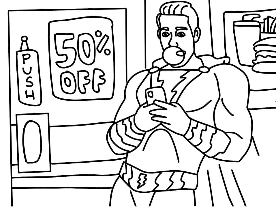 Shazam Movie Coloring Page Coloring Page
