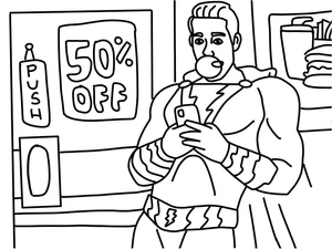 Shazam Movie Coloring Page Coloring Page