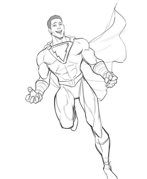 Shazam the Handsome Coloring Page