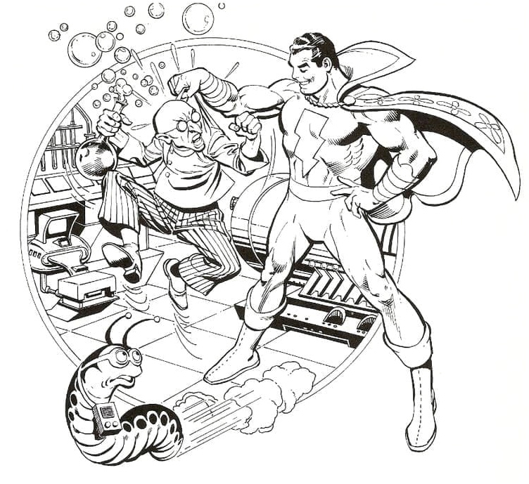 Shazam vs. the Villain Coloring Page