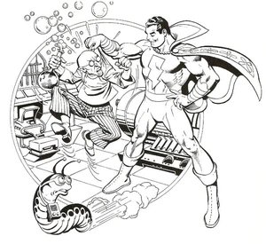 Shazam vs. the Villain Coloring Page