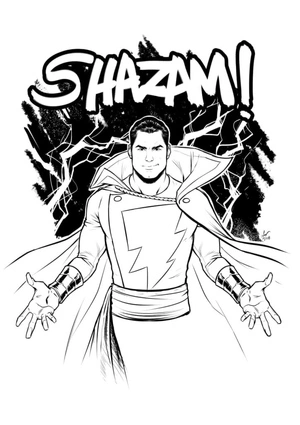 Superb Shazam Coloring Page