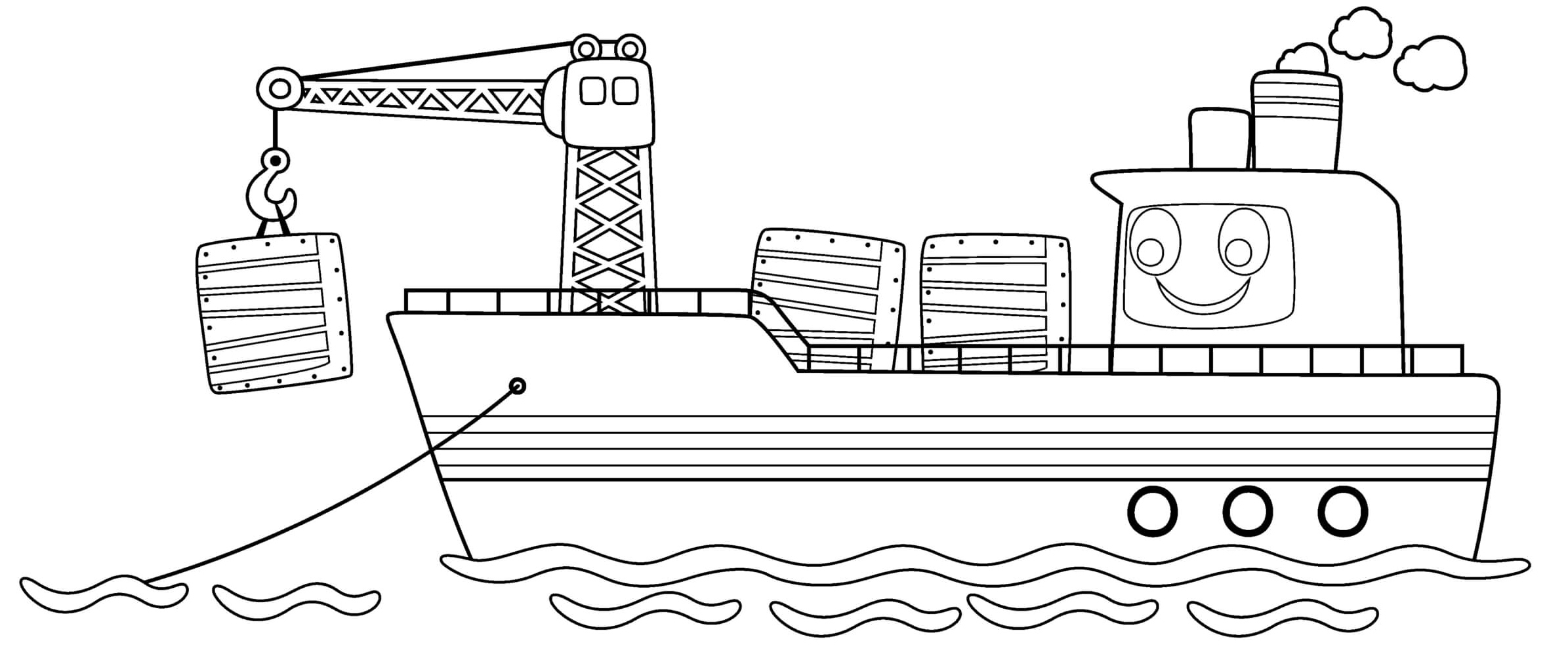 Exciting Vessel Coloring Page