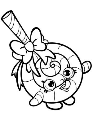 Lollipop Poppins Shopkins Coloring Page