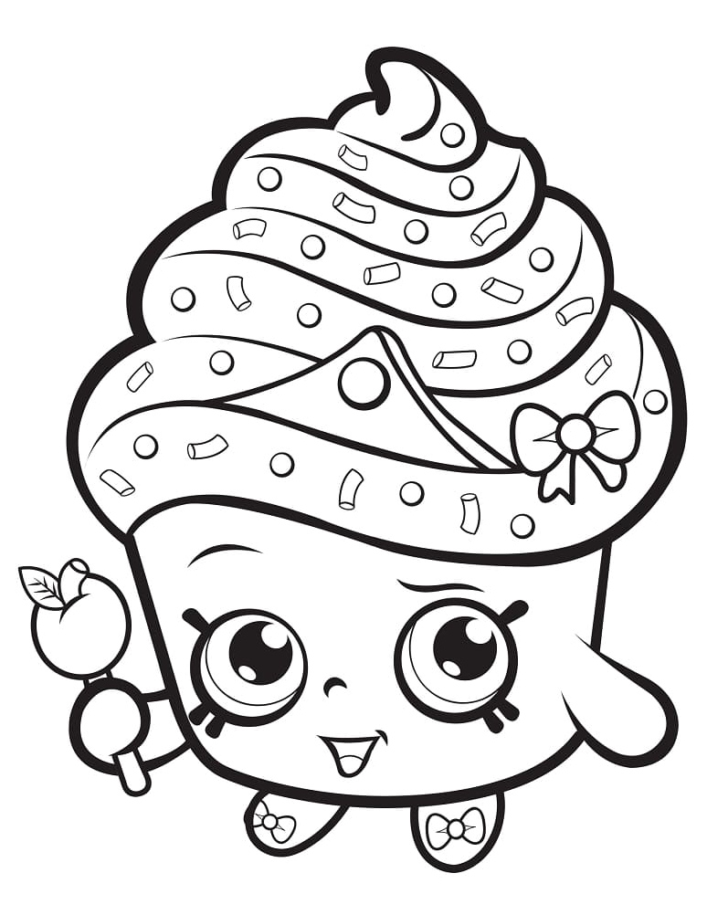 Queen Cupcake from Shopkins Coloring Page