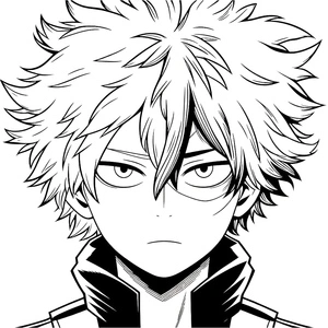 Shoto Todoroki Coloring Page Available Coloring Page