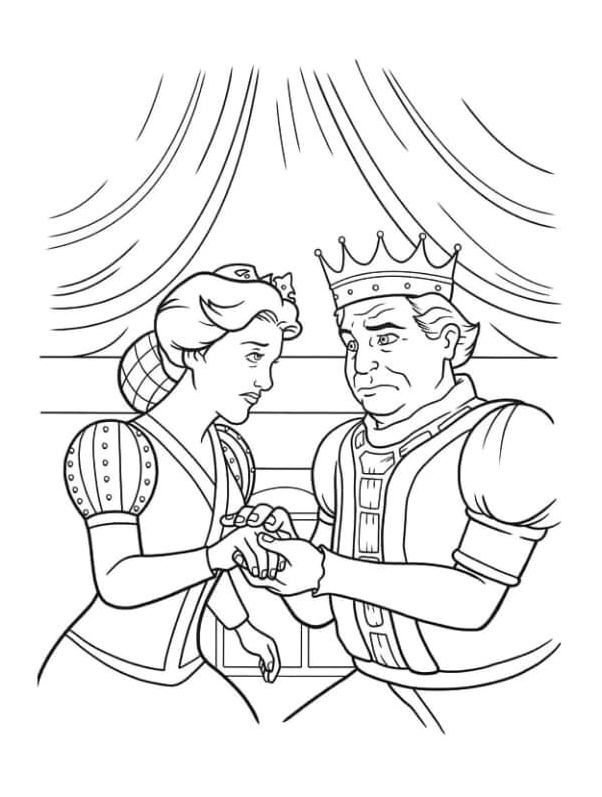 Royal Couple Coloring Page