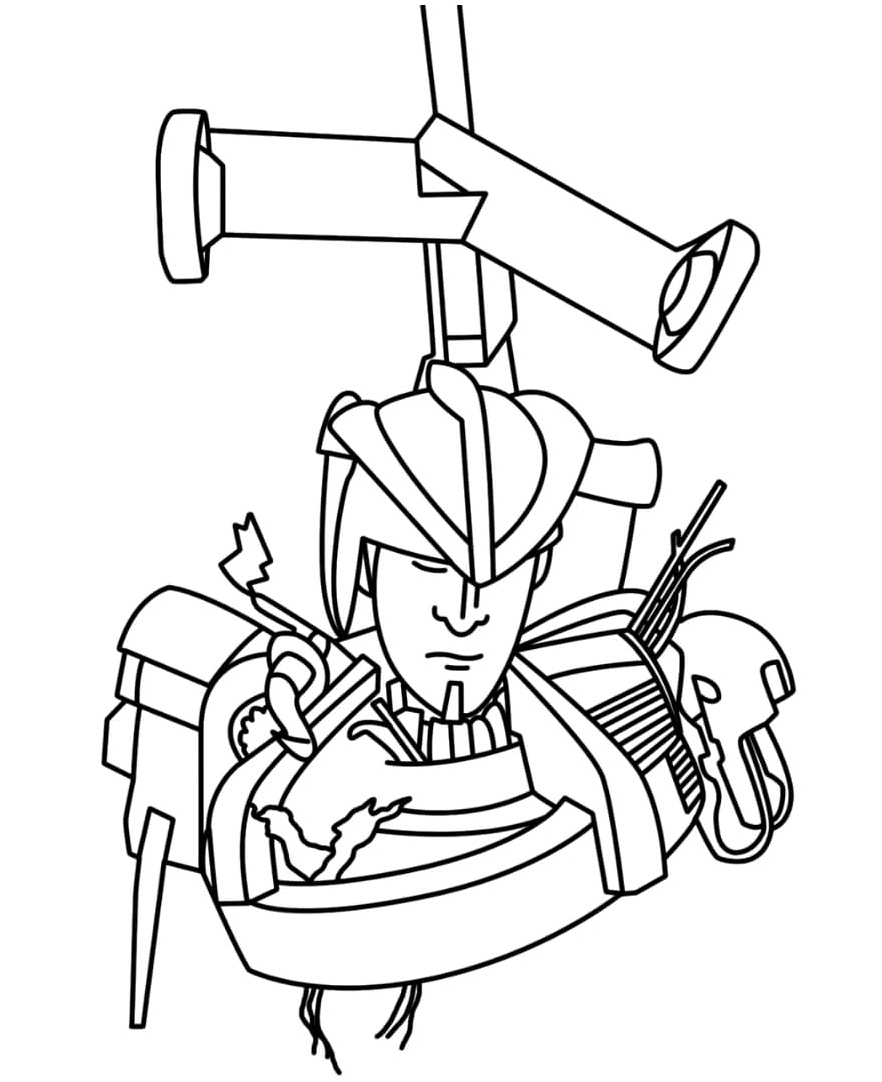Damaged Space Toilet Coloring Page