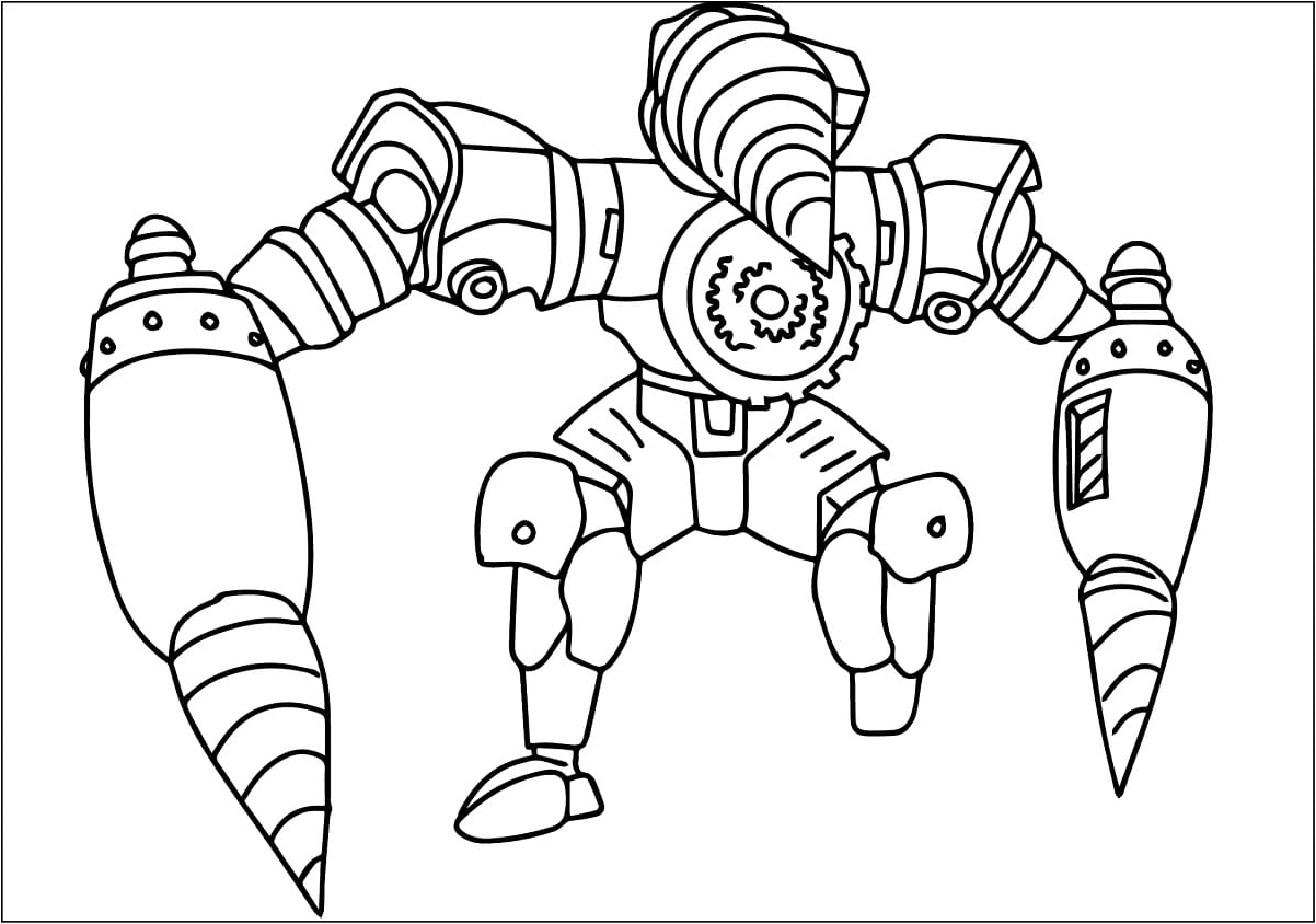 Drill Titan from the Skibidi Toilet Universe Coloring Page