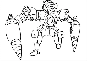 Drill Titan from the Skibidi Toilet Universe Coloring Page