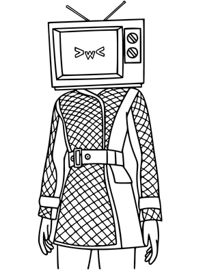 Joyful Television Lady