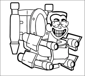Skibidi Toilet G-Man Coloring Page