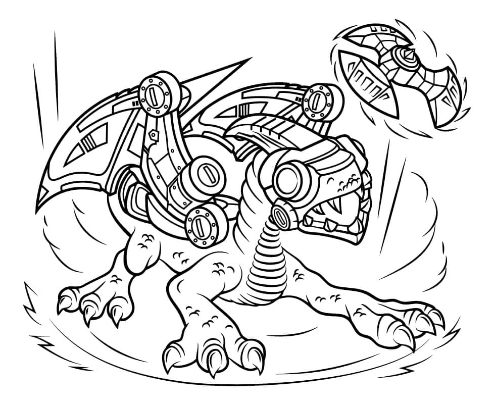 Drobot from Skylanders Coloring Page