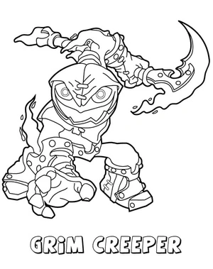 Grim Creeper from Skylanders Coloring Page