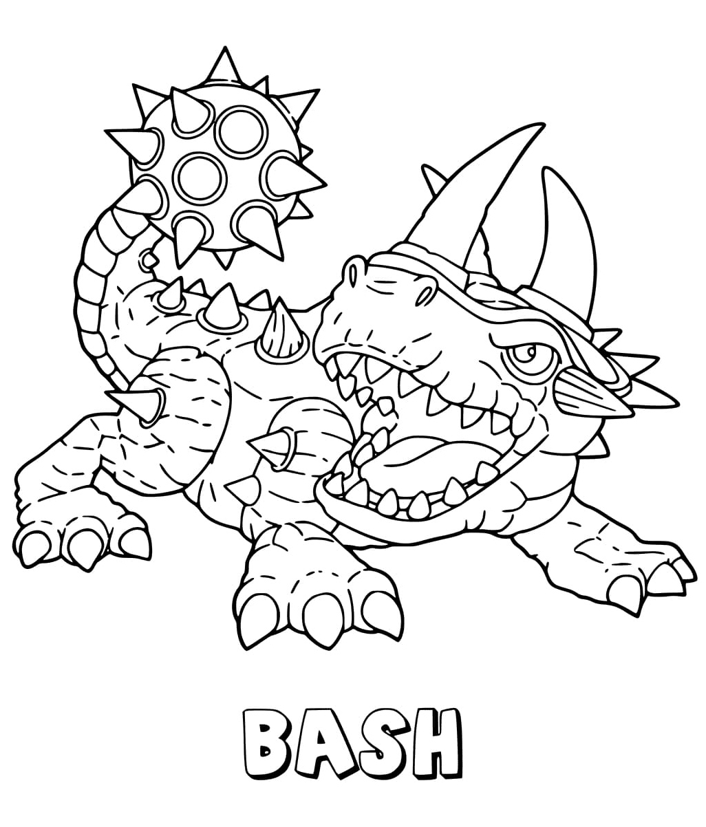 Skylanders' Bash Coloring Page