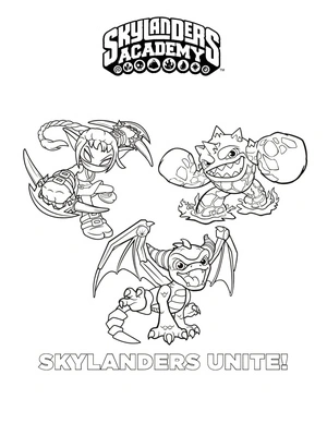 Unite the Skylanders Coloring Page