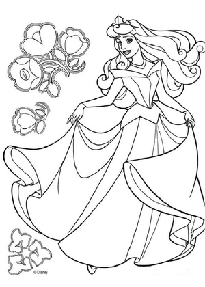 Aurora from Sleeping Beauty Coloring Page