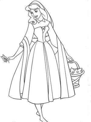 Lovely Aurora Coloring Page