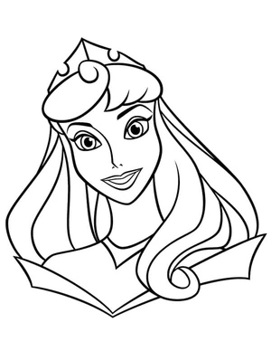 Princess Aurora, the Sleeping Beauty Coloring Page