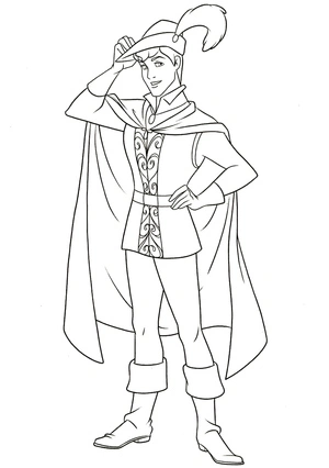 Sleeping Beauty's Prince Phillip Coloring Page
