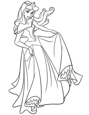 Sweet Princess Aurora Coloring Page