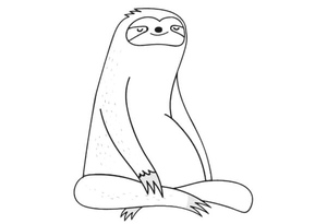 Sloth doing Yoga