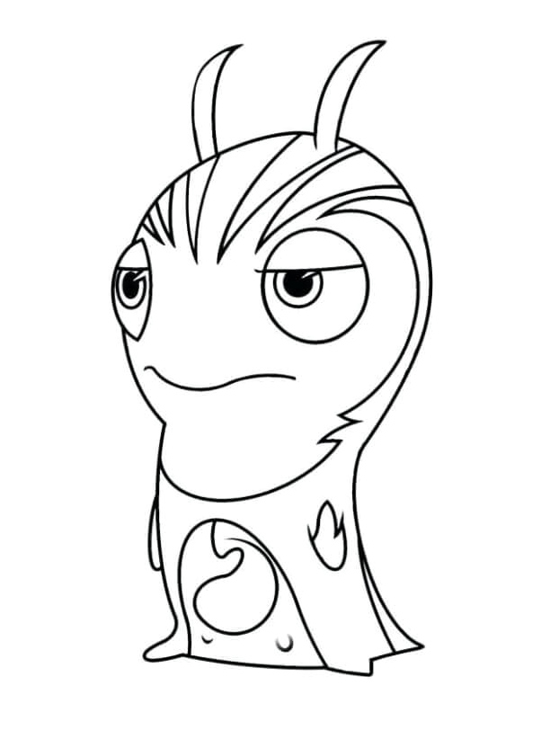 Sad Slug Air Coloring Page