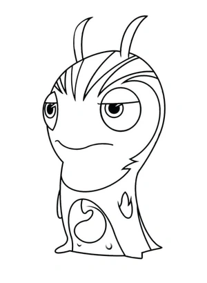 Sad Slug Air Coloring Page