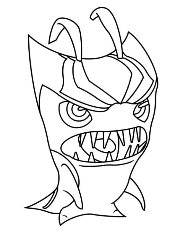 Slug Unhappy with His Landing Coloring Page