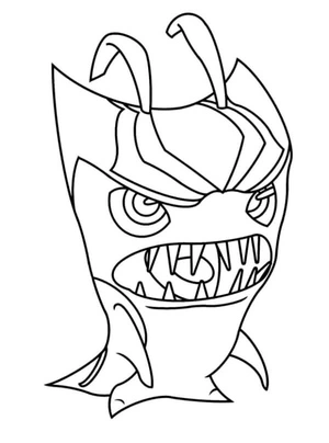 Slug Unhappy with His Landing Coloring Page