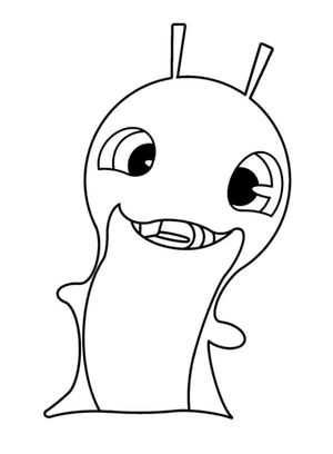 This adorable monster can zoom at a speed of 100 miles per hour! Coloring Page