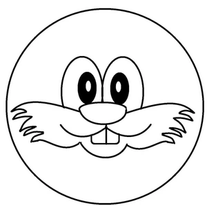 Emoticon with a Mustache Coloring Page
