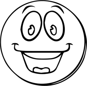 Freehand Drawing of a Smiling Face Coloring Page