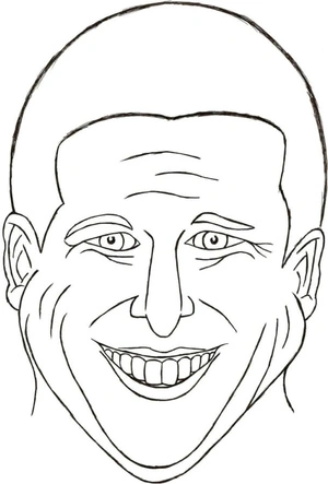 Happy Face Man Coloring Page