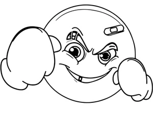 Smiling Boxer Coloring Page