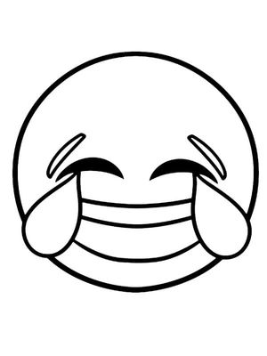 Tears Streaming from Laughter Coloring Page