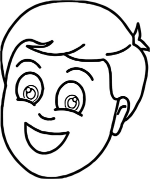 The Smiling Guy’s Face Coloring Page