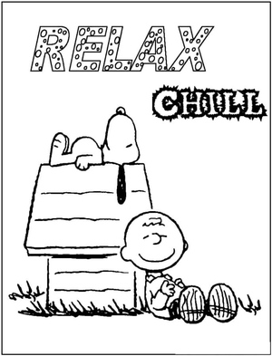 Charlie Relaxing with Snoopy