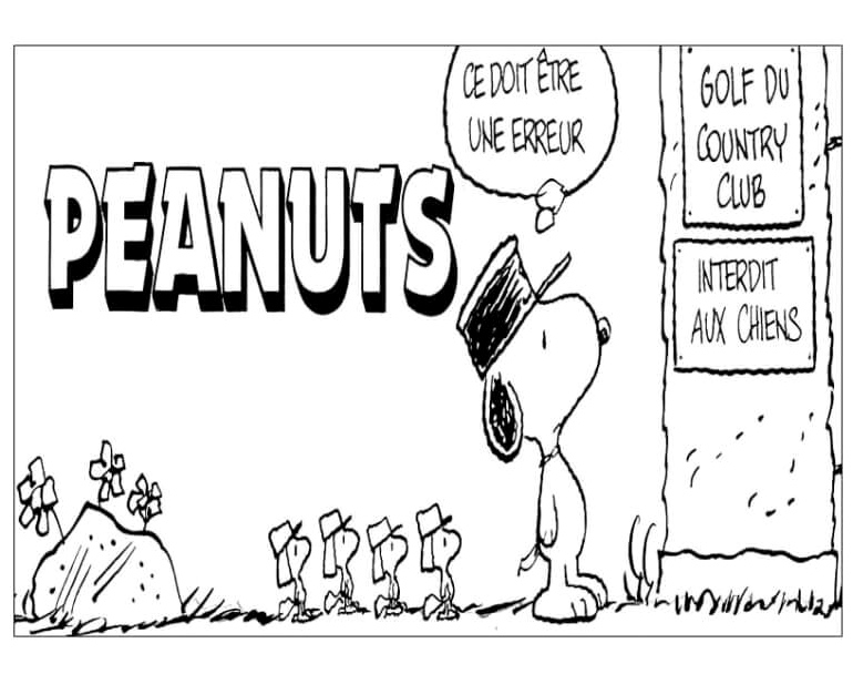 Deep in Contemplation Snoopy Coloring Page