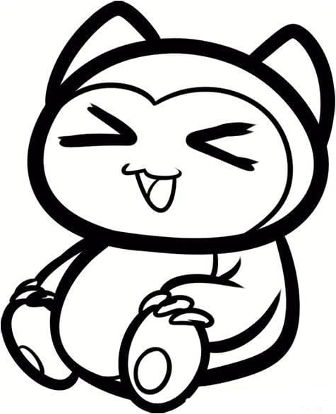 Adorable Snorlax Coloring Page