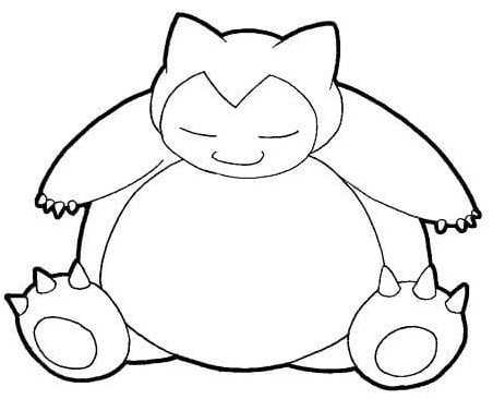 Print Snorlax Coloring Page Coloring Page