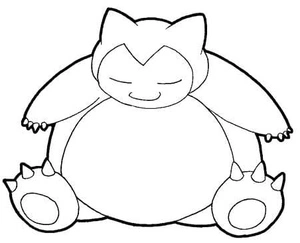 Print Snorlax Coloring Page Coloring Page