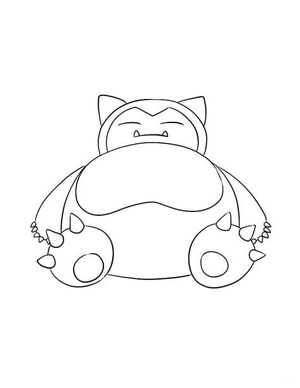Sleepy Snorlax Coloring Page
